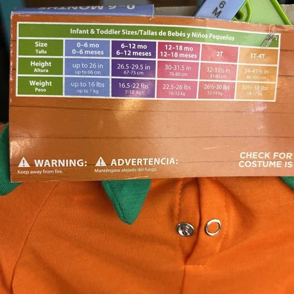 Rubie's Infant Pumpkin Halloween‎ Costume 0-6 Months Jumper Hat Booties New - Picture 6 of 6